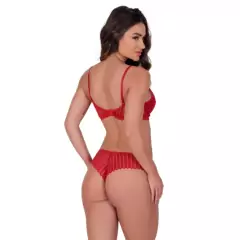 Imagem do Conjunto lingerie sexy calcinha e sutiã de renda americano