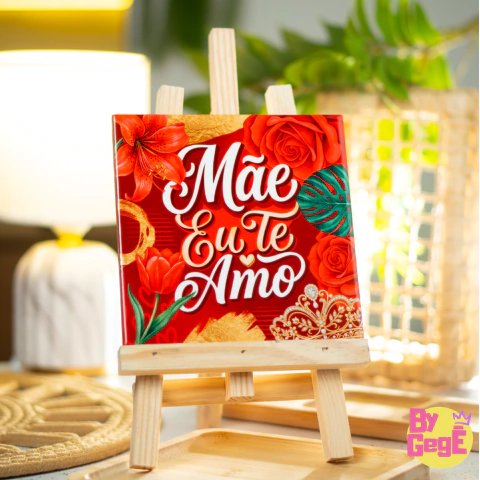 Azulejo Mãe eu te amo - Personalizado.