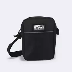 Riñonera mini messenger negro reflectivo “LOOP”