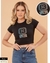 CROPPED CUSTOM ESTAMPADO TXC PRETO