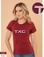 CAMISETA FEMININA TXC CUSTOM SLIM BORDADO BORDO