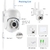cámara inalámbrica para exteriores, dispositivo de seguridad CCTV PTZ con Zoom Digital 5X - comprar online
