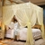 Elegante Mosquitera con Marco De Cama con Dosel De 4 Postes De Esquina para Cama - comprar online
