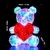 Oso Led luminoso, oso holográfico iridiscente, regalo de Navidad en internet