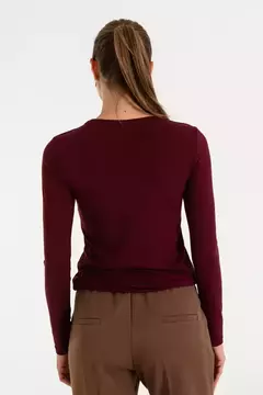 Remera Elle manga larga bordó - Bianqueta.style