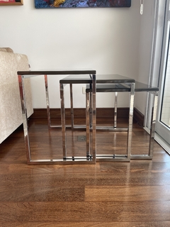 Conjunto de mesa lateral Ninho - Breton Circular
