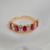 Anel Em Ouro branco 18k Com Diamantes e Rubis. Em Estoque. - comprar online