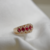 Anel Em Ouro Rosa 18k Com Diamantes e Rubis. Em Estoque.