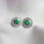 Brincos Esmeraldas e Diamantes. Ouro branco 18k. Em Estoque.