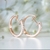 Brincos, ouro 18k e diamantes naturais.