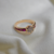 Anel Em Ouro rosa 18k Com Diamantes e Rubis. Em Estoque. - comprar online