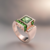 Anel Safira Verde, ouro rosa 18k. - comprar online