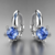 Brincos Safiras azuis, ouro branco 18k. - comprar online