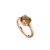 Anel, ouro 18k. Zirçao marrom.