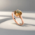 Anel, ouro 18k. Zirçao marrom. - comprar online