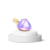 Quartzo Lavanda, pingente, ouro 18k.