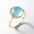 Anel Aguamarinha. Ouro 18k. - comprar online