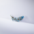 Topázio azul, broche, prata 925. - comprar online