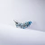 Topázio azul, broche, prata 925. - comprar online