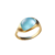 Anel Aguamarinha & Ouro 18k.