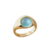 Anel Aguamarinha & Ouro 18k.