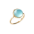 Anel Aguamarinha. Ouro 18k.