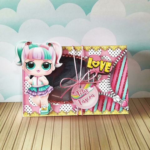 Caixinha Mini Confeiteiro Personalizada Páscoa, Tema Lol