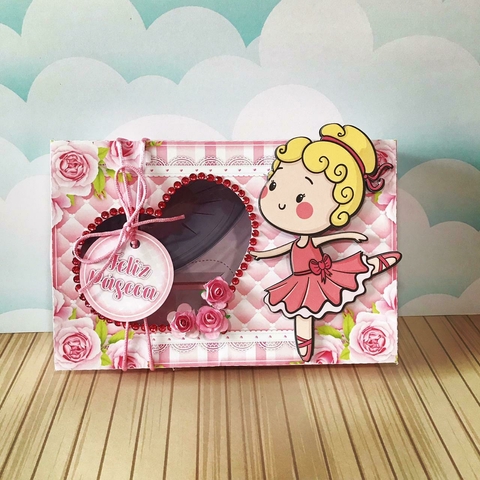 Caixinha Mini Confeiteiro Personalizada Páscoa, Tema Bailarina