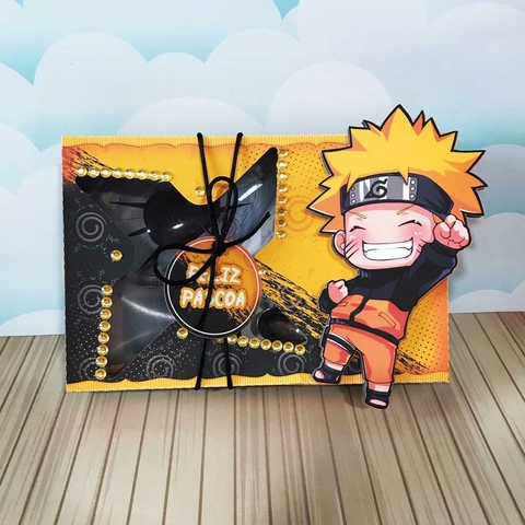 Caixinha Mini Confeiteiro Personalizada Páscoa, Tema Naruto