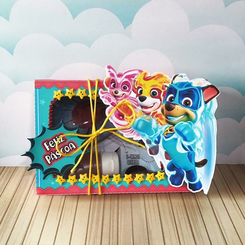 Caixinha Mini Confeiteiro Personalizada Páscoa, Tema Patrulha Canina