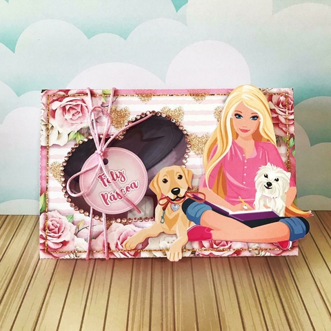 Caixinha Mini Confeiteiro Personalizada Páscoa, (Tema Barbie)