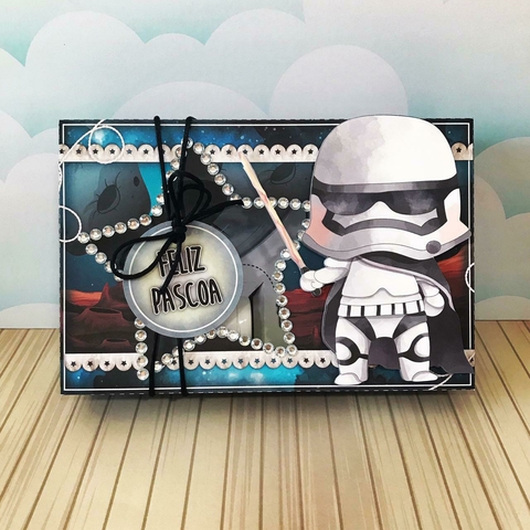 Caixinha Mini Confeiteiro Personalizada Páscoa, Tema Star Wars