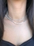 Choker Dupla Laminada Banhada a Prata