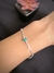 Pulseira Coração Verde Banhada a Prata - comprar online