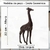 ESCULTURA GIRAFA PRETA 30CM - comprar online