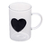 CANECA VIDRO BOROSILICATO RESISTENTE AO CALOR BLACK HEART 280ml - Parede com Graça Casa e Decoração®