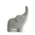 ESCULTURA ELEFANTE EM CERAMICA MÉDIO CINZA