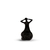ESCULTURA MULHER EM PORCELANA PRETO 15CM