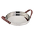Bandeja Decorativa em Inox com Couro