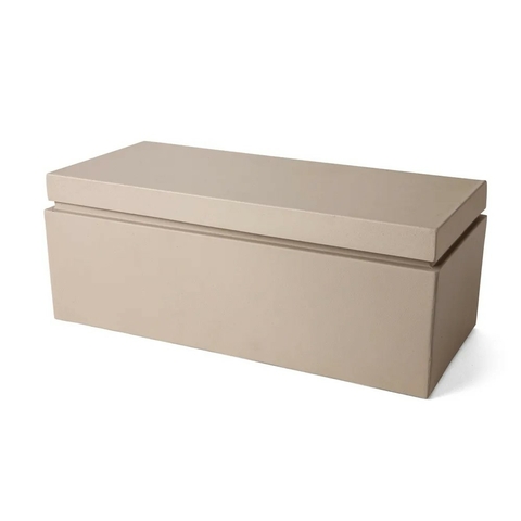 CAIXA EM METAL BRANCA RETANGULAR 25CM