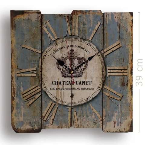 RELOGIO DE MADEIRA QUADRADO