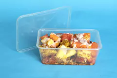 Contenedor rectangular transparente biodegradable Capacidad 750 ml - comprar en línea