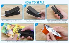 Mini sellador de Bolsas 2 en 1, Portátil Pecargable. en internet