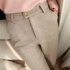 Pantalones de Tubo Lana Mujer - tienda en línea