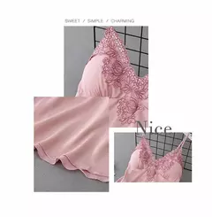 Conjunto de Pijama de Satén Suave