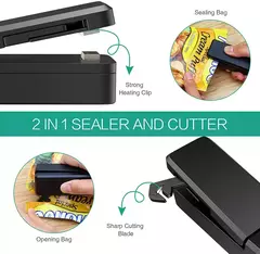 Mini sellador de Bolsas 2 en 1, Portátil Pecargable. - TOKO Directo a tu Puerta