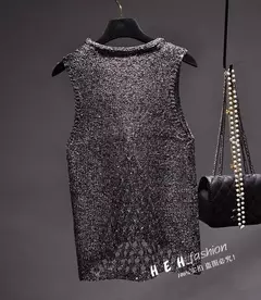 Chaleco de Lentejuelas Brillantes - tienda en línea