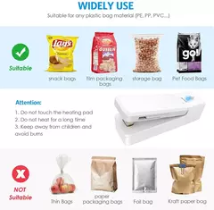 Mini sellador de Bolsas 2 en 1, Portátil Pecargable. en internet