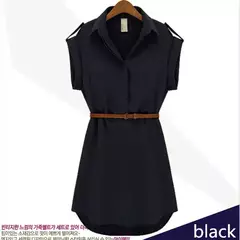 Vestido de verano de manga corta para mujer, minivestido europeo holgado de gasa - comprar en línea