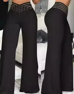 Pantalones acampanados de cintura alta - comprar en línea